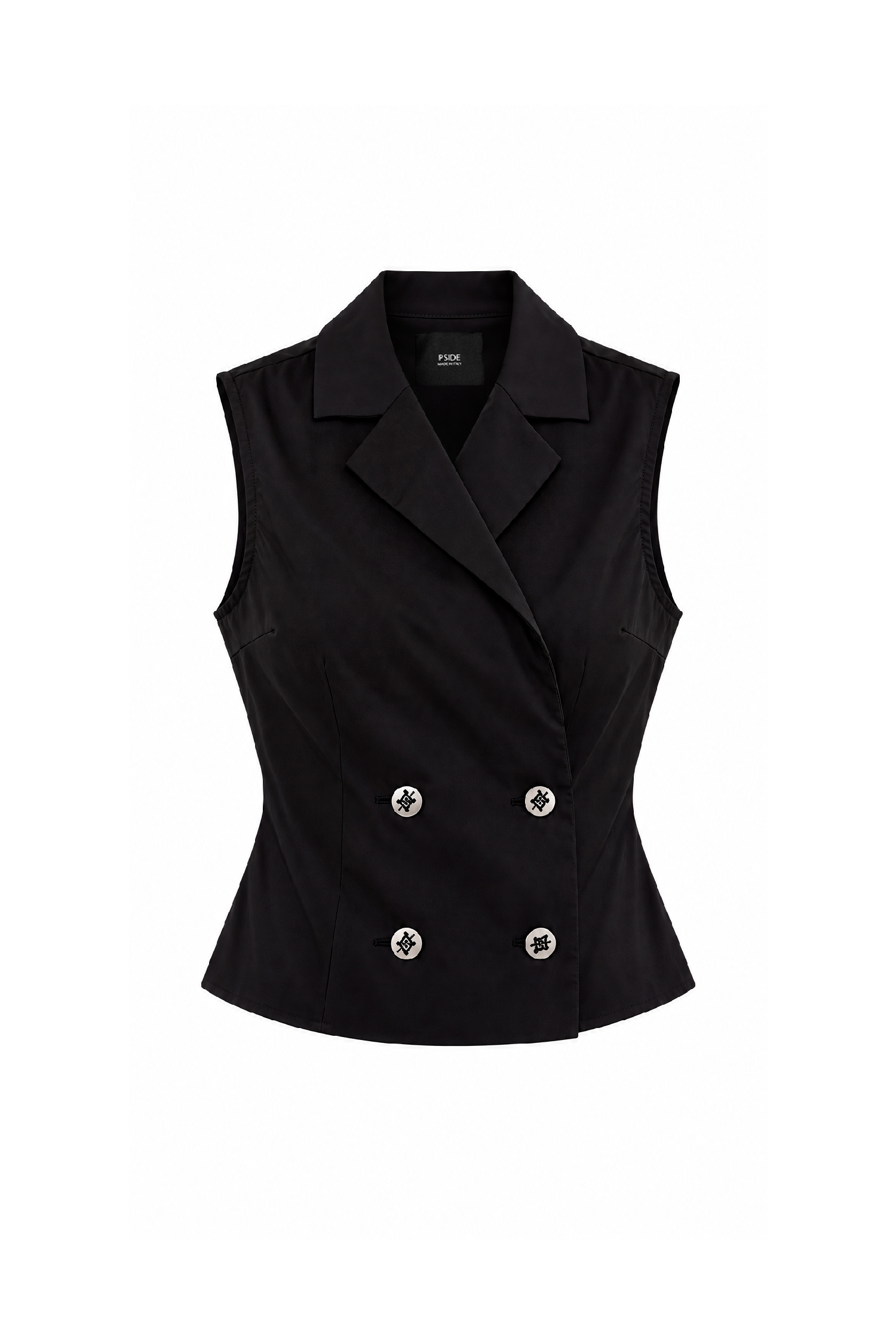DOUBLE-BREASTED SLEEVELESS SHIRT