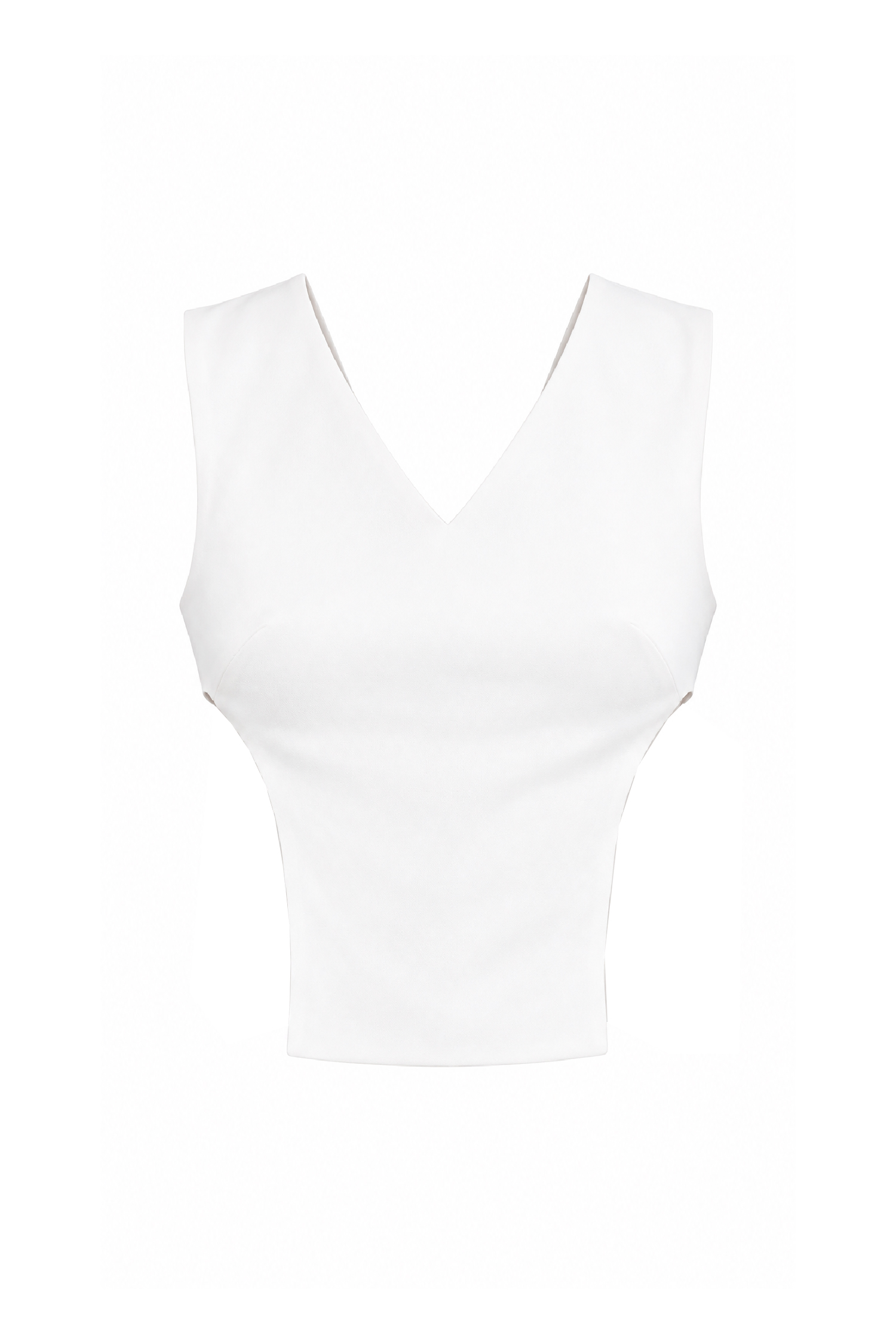 V-NECK LACE-UP TOP