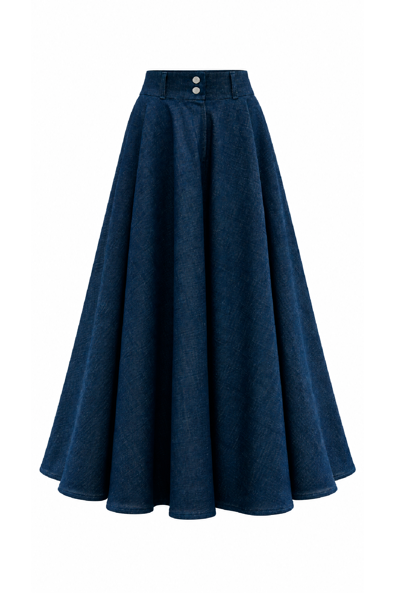 LONG CIRCLE DENIM SKIRT